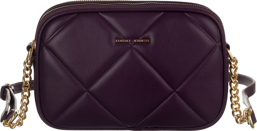 DAVID JONES TMAVĚ FIALOVÁ PROŠÍVANÁ CROSSBODY KABELKA [DH] 7020-2 Velikost: ONE SIZE