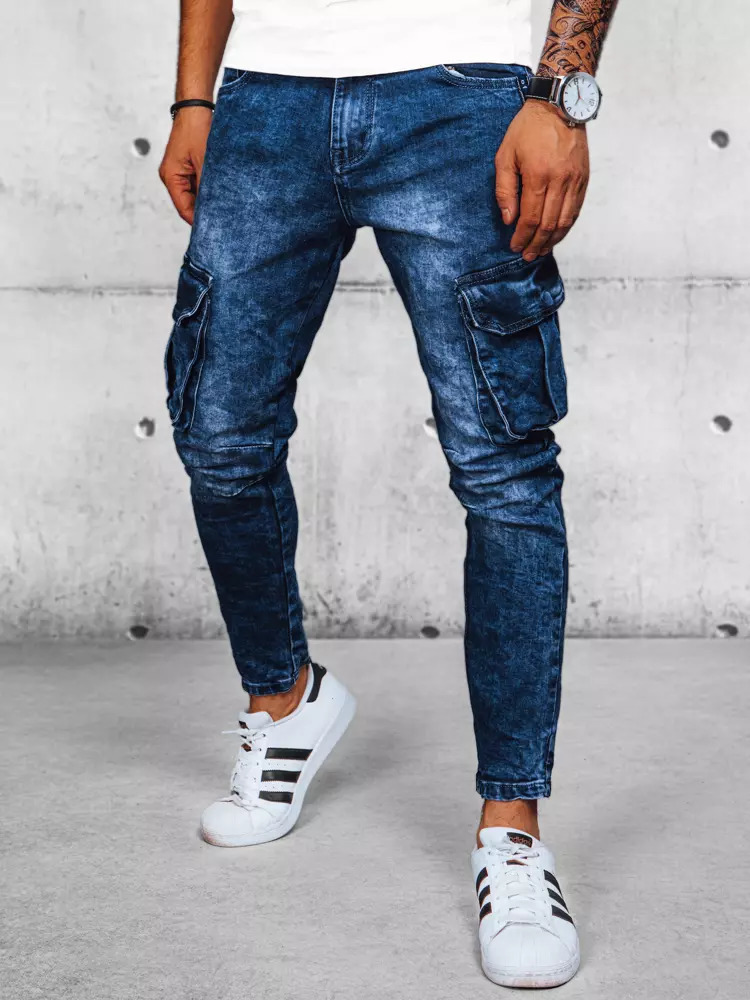 Tmavě modré pánské džínové kalhoty s kapsami UX3938 Velikost: 33