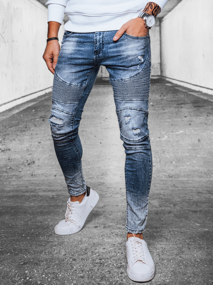 Modré pánské skinny džíny UX4097 Velikost: 30