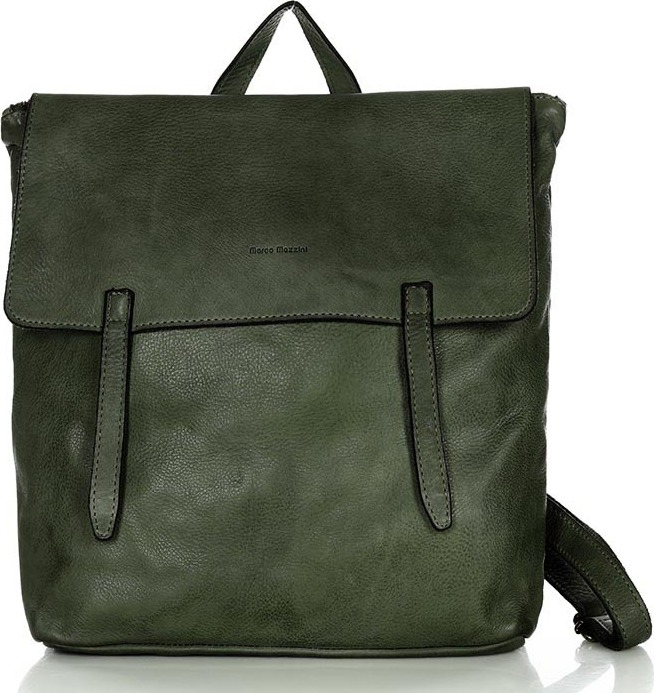 MARCO MAZZINI Kožený tmavě zelený dámský batoh (v115c) Velikost: ONE SIZE