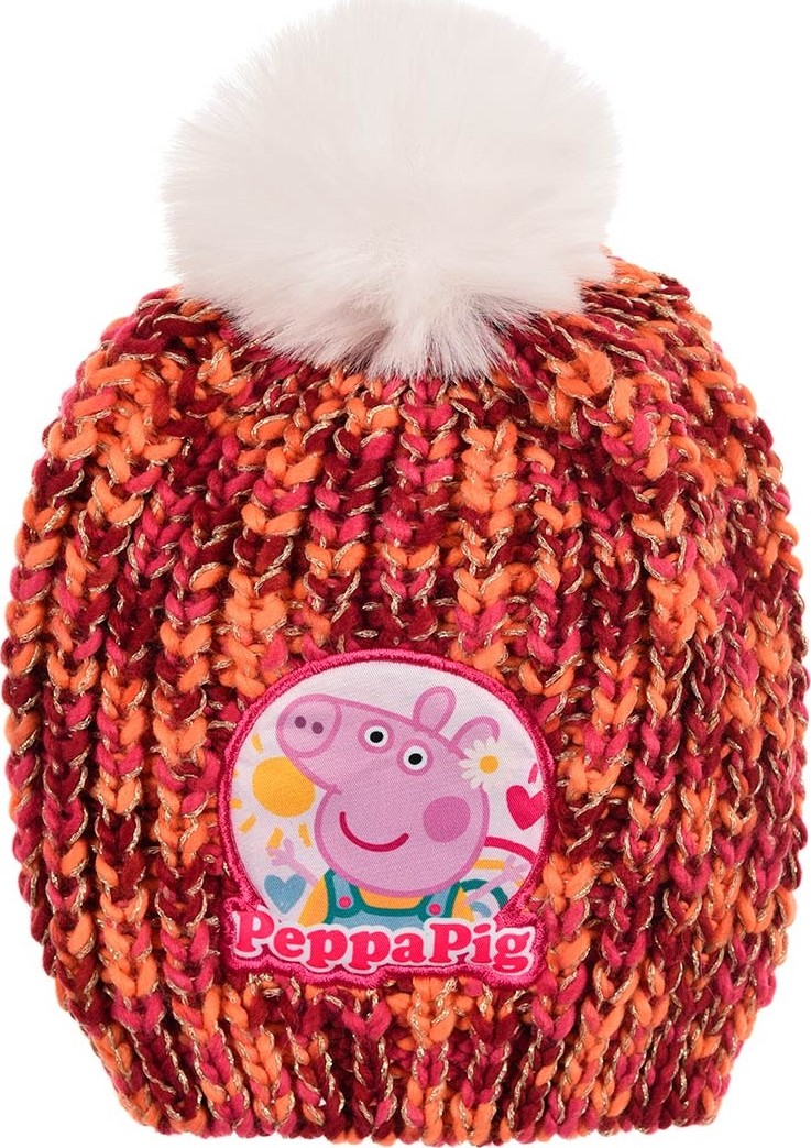 Peppa Pig oranžová dívčí zimní čepice Velikost: 52