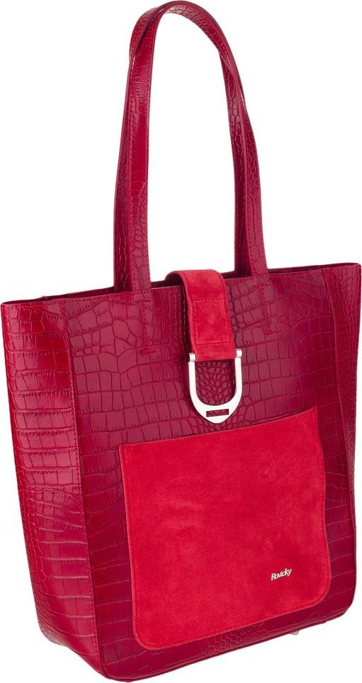 Rovicky Červená shopper kabelka - hadí vzor TWR-105 red Velikost: ONE SIZE