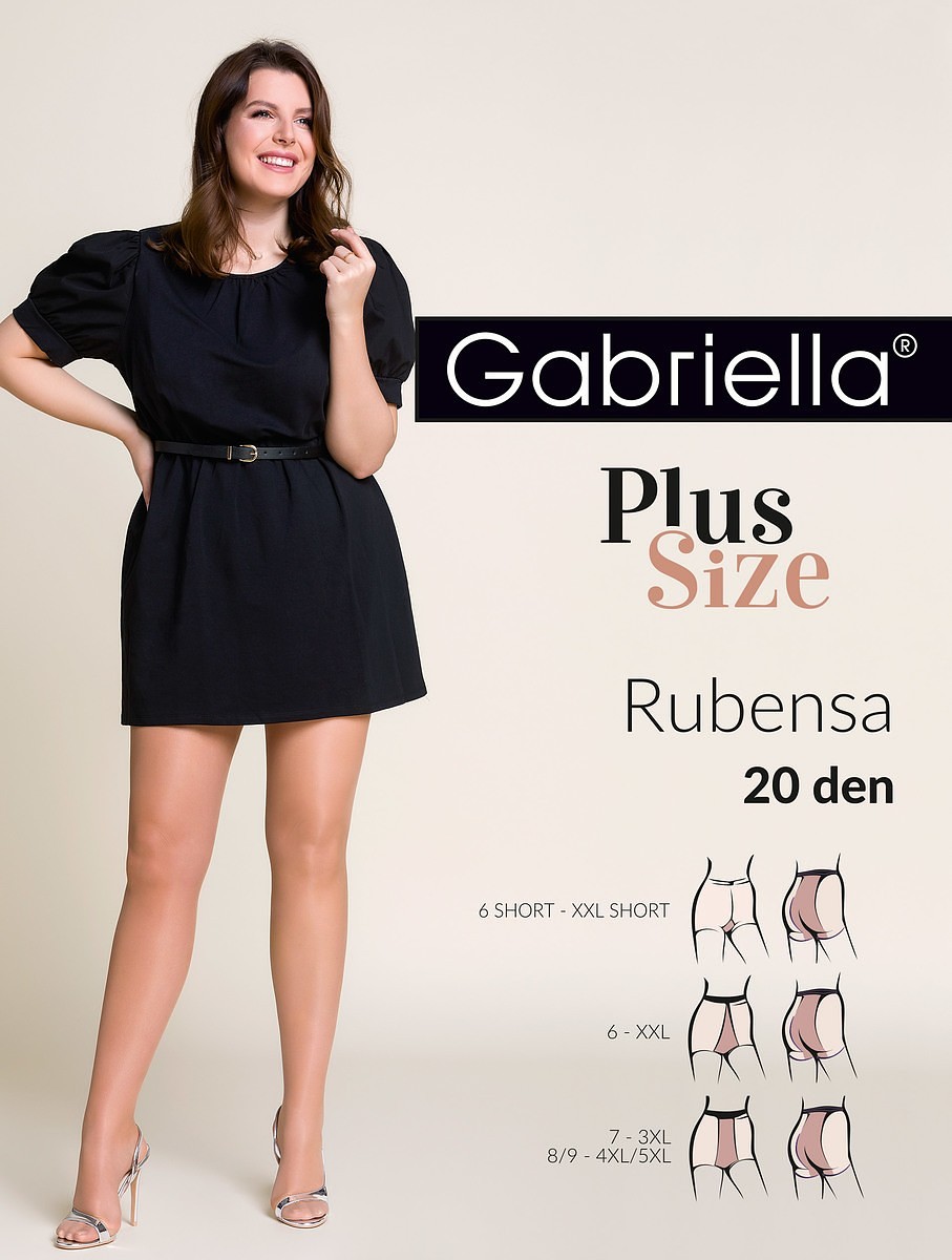 Punčochové kalhoty Gabriella Rubensa Plus Size 161 20 den Velikost: 3XL, Barva: Černá