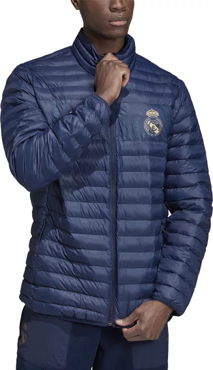 TMAVĚ MODRÁ PÁNSKÁ BUNDA ADIDAS REAL MADRID SSP LT JACKET DX8688 Velikost: M