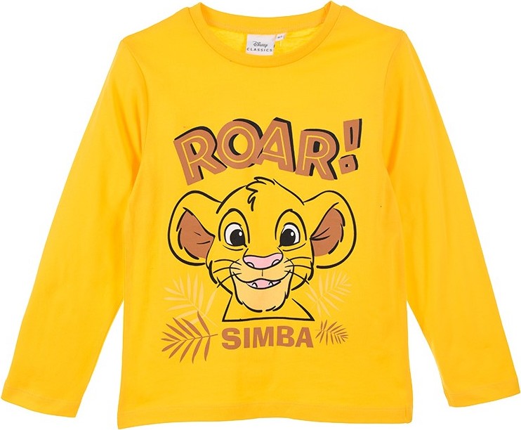 Žluté chlapecké tričko Disney The Lion King Velikost: 98