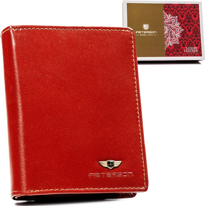 Peterson Hnědá střední dámská kožená peněženka Y420 [DH] PTN 2549-BO Velikost: ONE SIZE