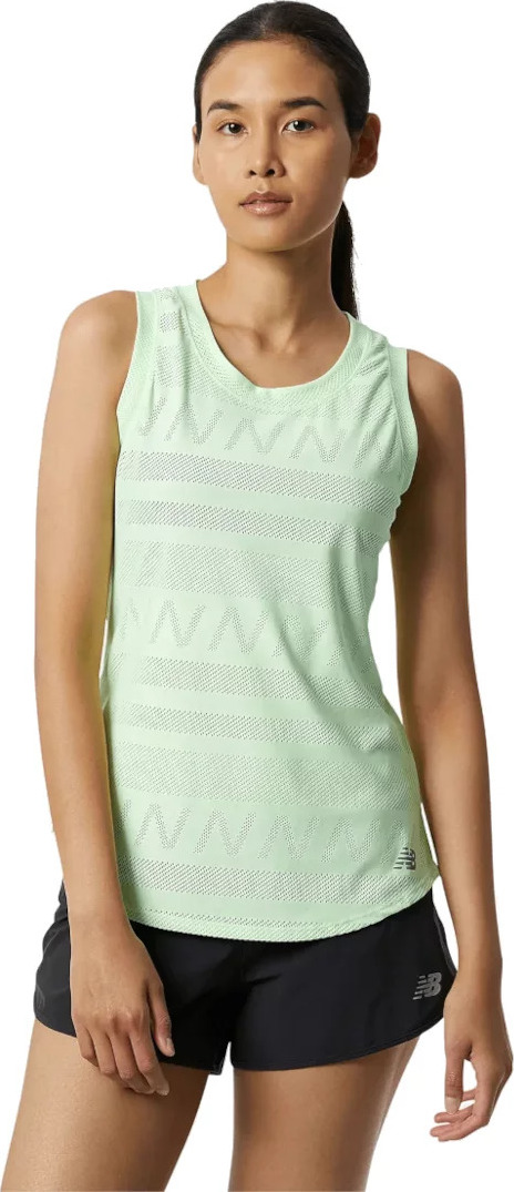 SVĚTLE ZELENÝ DÁMSKÝ NÁTĚLNÍK NEW BALANCE Q SPEED JACQUARD TANK WT13276VSG Velikost: S