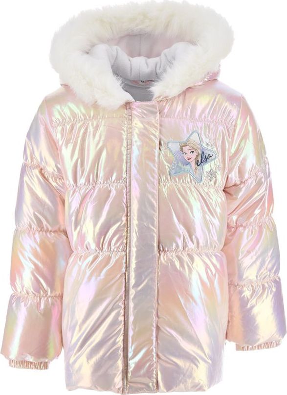 Disney Frozen Růžová teplá zimní bunda s holo efektem Velikost: 116