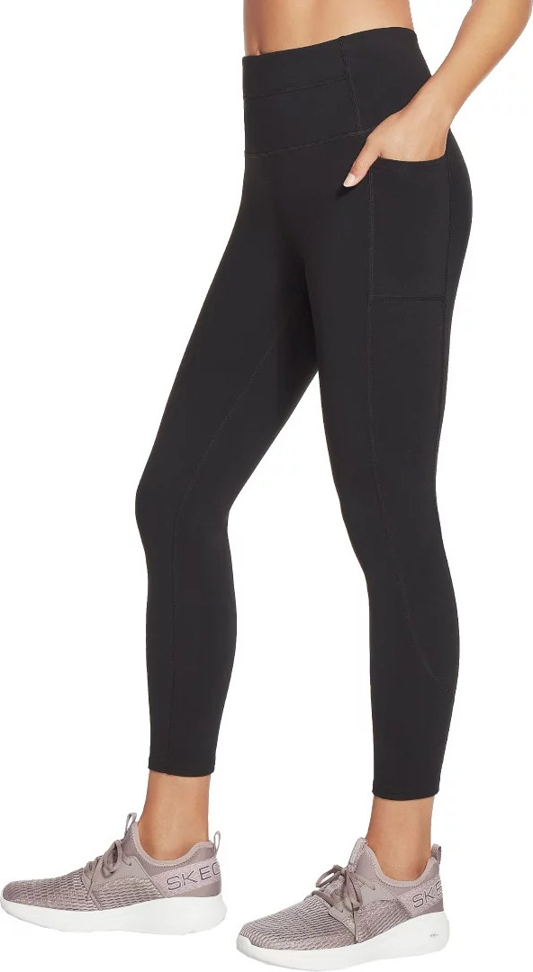 ČERNÉ DÁMSKÉ LEGÍNY SKECHERS GO WALK HIGH WAISTED 7/8 LEGGING W03LG31B-BLK Velikost: XS