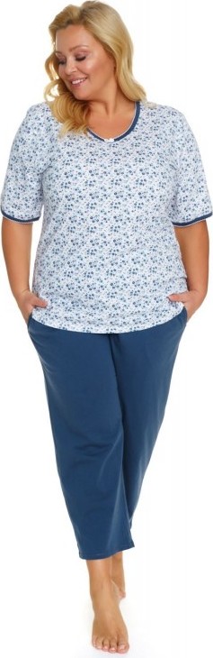 Doctor Nap modro-bílé květinové pyžamo Velikost: L