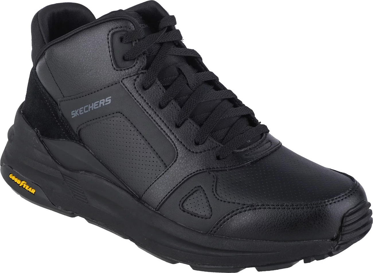 ČERNÉ KOTNÍKOVÉ TENISKY SKECHERS GLOBAL JOGGER - HIGH FLIGHT 237204-BBK Velikost: 44