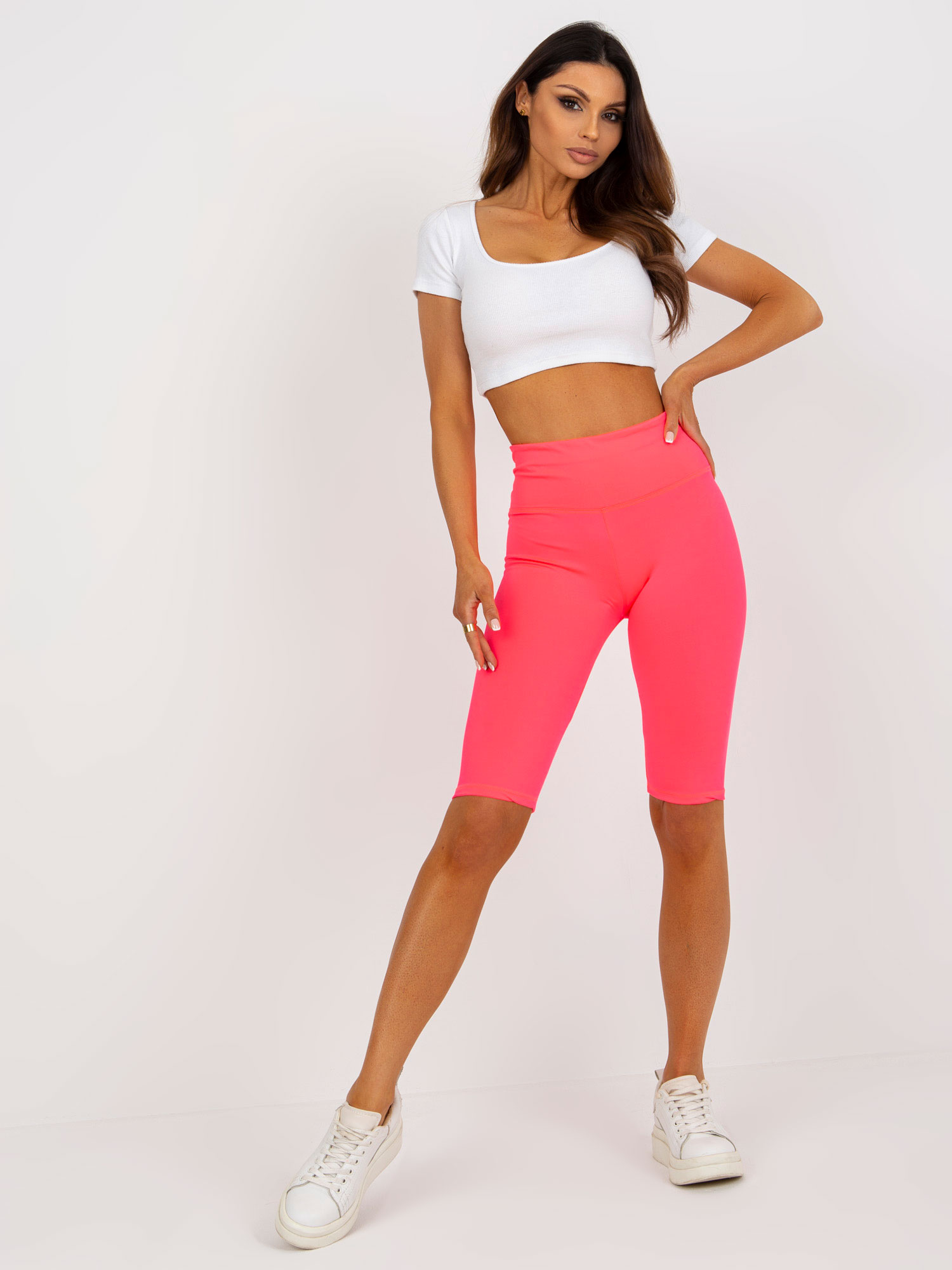 NEONOVĚ RŮŽOVÉ BIKER SHORTS EM-LG-574-1.40-FLUO PINK Velikost: ONE SIZE