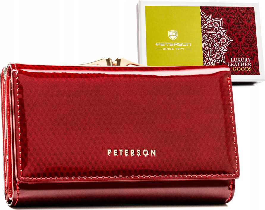 Peterson červená střední peněženka Y596 PTN 42108-SBR Velikost: ONE SIZE
