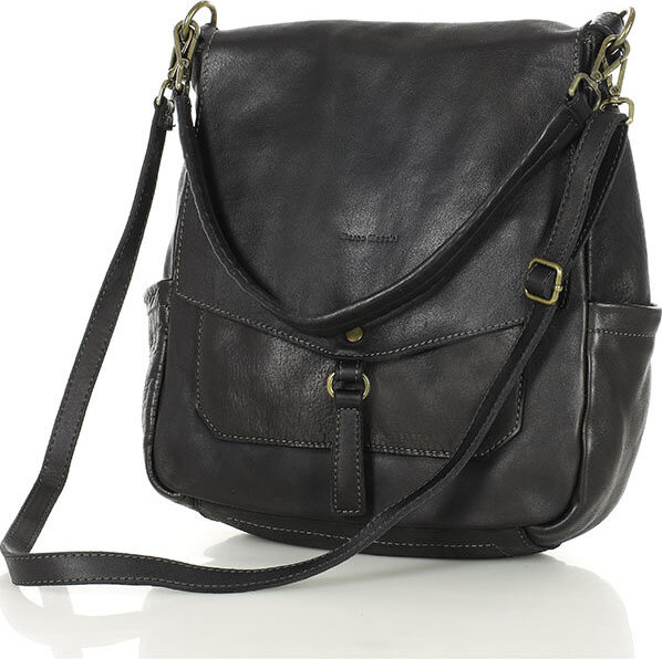 MARCO MAZZINI ČERNÁ CROSSBODY Z PŘÍRODNÍ KŮŽE (V187F) Velikost: ONE SIZE