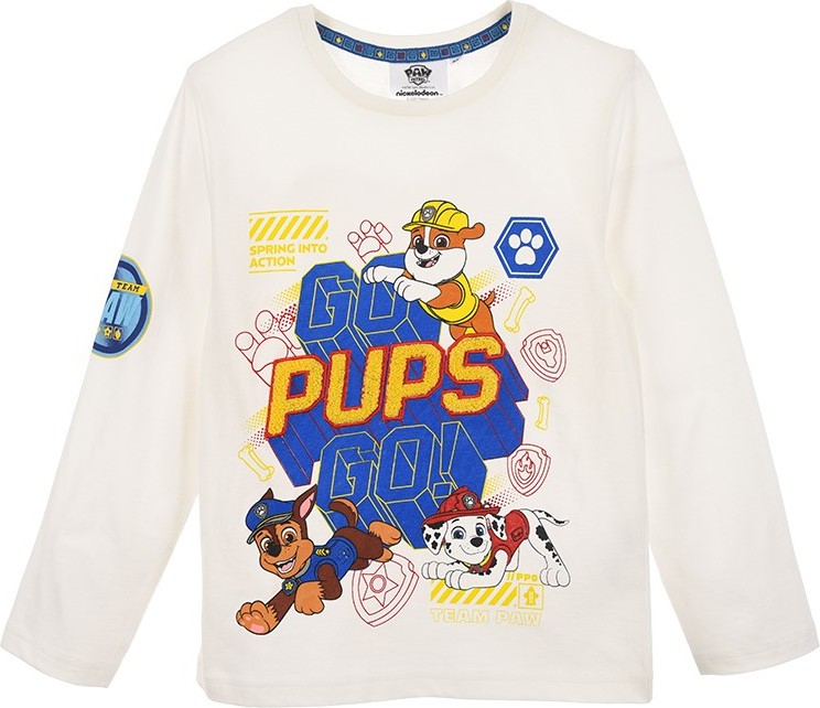 Paw Patrol bílé chlapecké tričko Velikost: 98