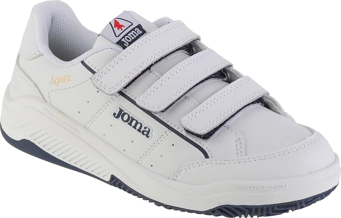 Bílé chlapecké tenisky na suchý zip Joma W.Agora Jr 2303 WAGOW2303V Velikost: 31