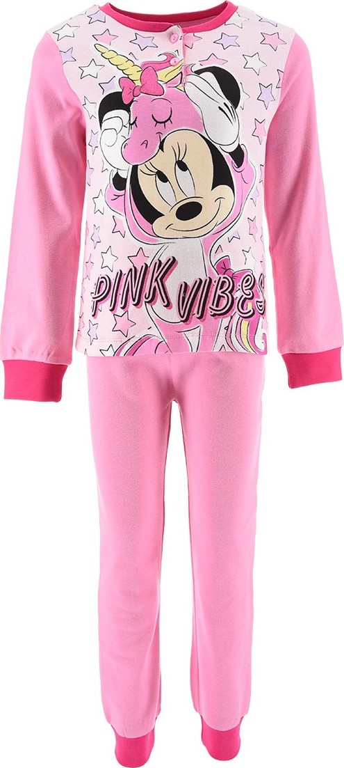 Světle růžové bavlněné pyžamo Minnie Mouse (Velikost 98)