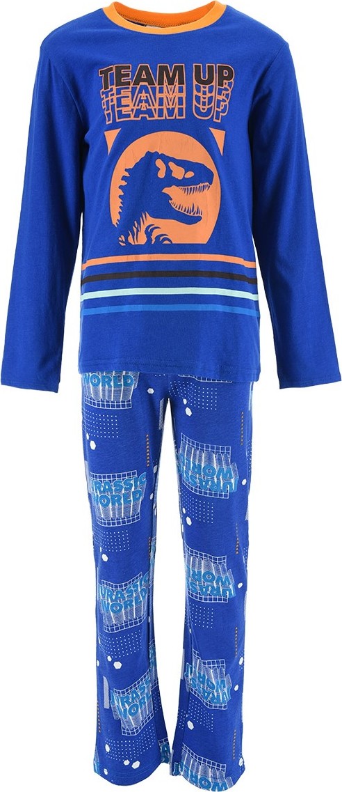 Modré chlapecké dlouhé pyžamo s potiskem Jurassic World Velikost: 128
