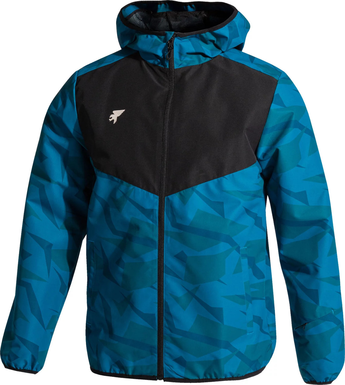 Modrá vzorovaná sportovní bunda Joma Explorer Rain Jacket 103017-713 Velikost: M
