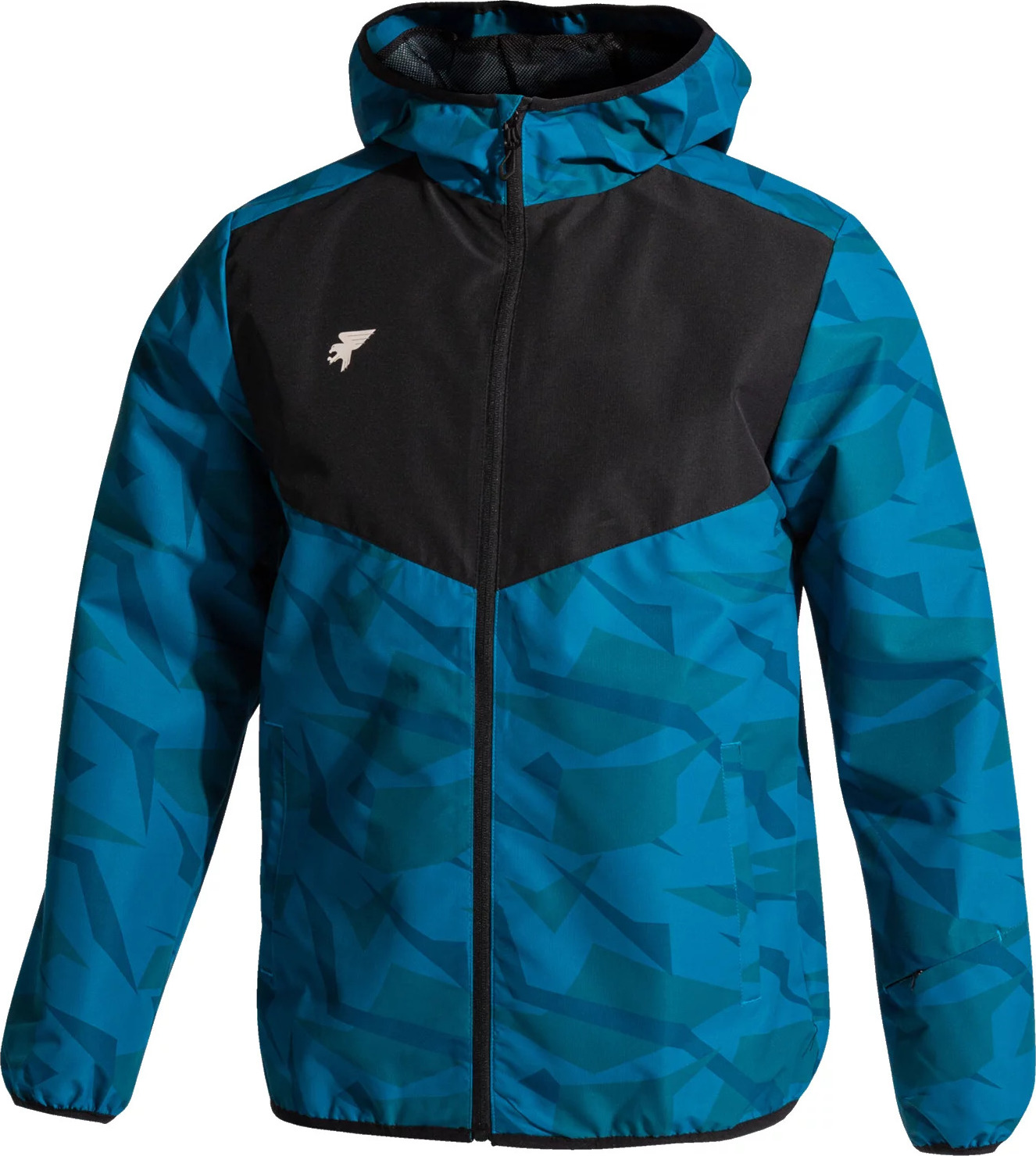 MODRÁ VZOROVANÁ SPORTOVNÍ BUNDA JOMA EXPLORER RAIN JACKET 103017-713 Velikost: M