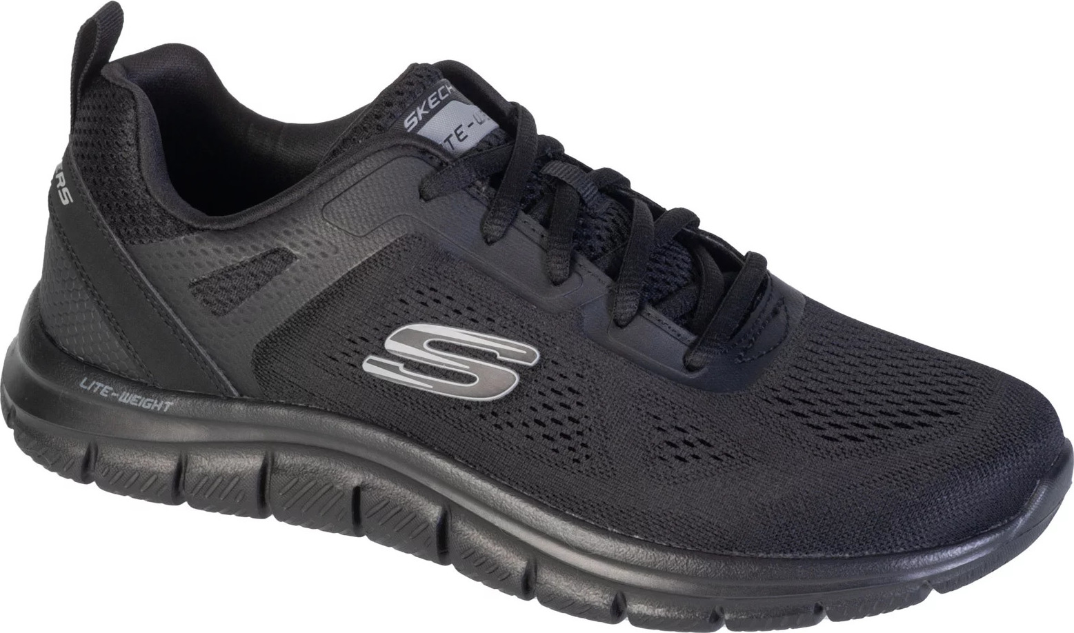 ČERNÉ POHODLNÉ TENISKY SKECHERS TRACK-BROADER 232698-BBK Velikost: 45