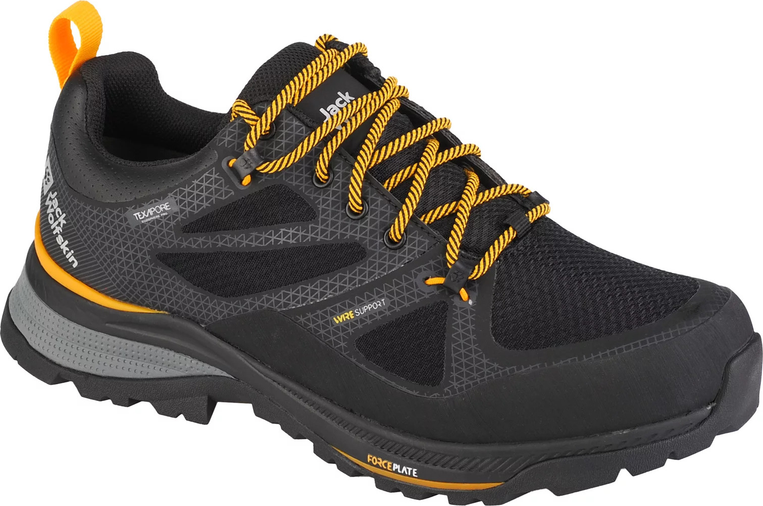 ČERNÉ TURISTICKÉ BOTY JACK WOLFSKIN FORCE STRIKER TEXAPORE LOW M 4038843-6055 Velikost: 44