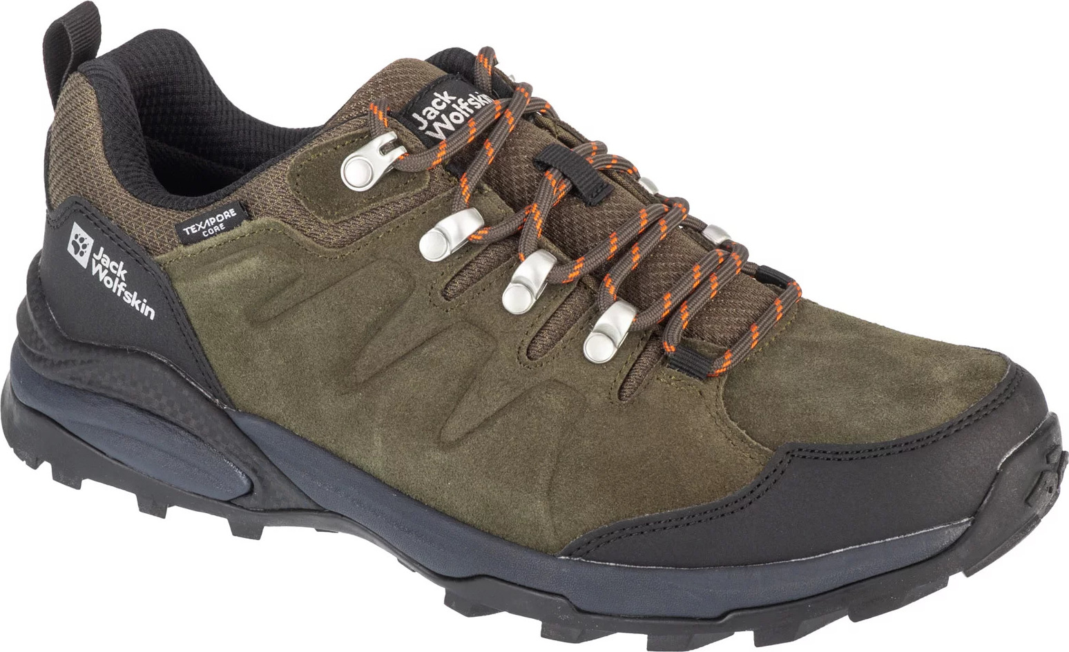 KHAKI PÁNSKÉ TURISTICKÉ BOTY JACK WOLFSKIN REFUGIO TEXAPORE LOW M 4049851-4287 Velikost: 42.5