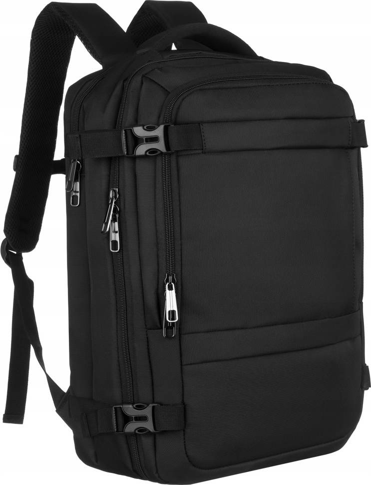 Peterson Černý prostorný voděodolný cestovní batoh s prostorem pro notebook [DH] PTN PL-FK01 Velikost: ONE SIZE