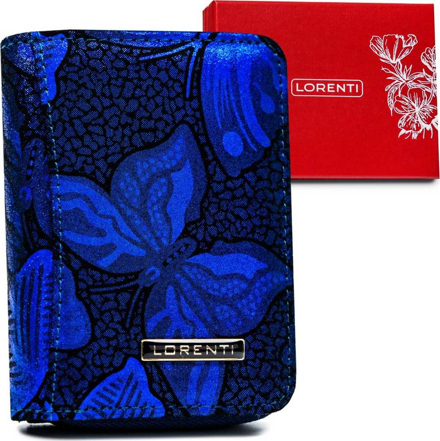 Lorenti tmavě modrá peněženka s motýli S207 [DH] 5157-ONBF Velikost: ONE SIZE