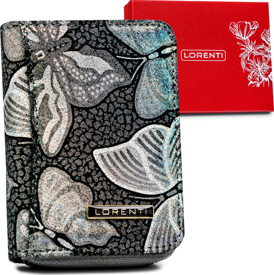 Lorenti šedá peněženka s motýli S207 [DH] 5157-ONBF Velikost: ONE SIZE
