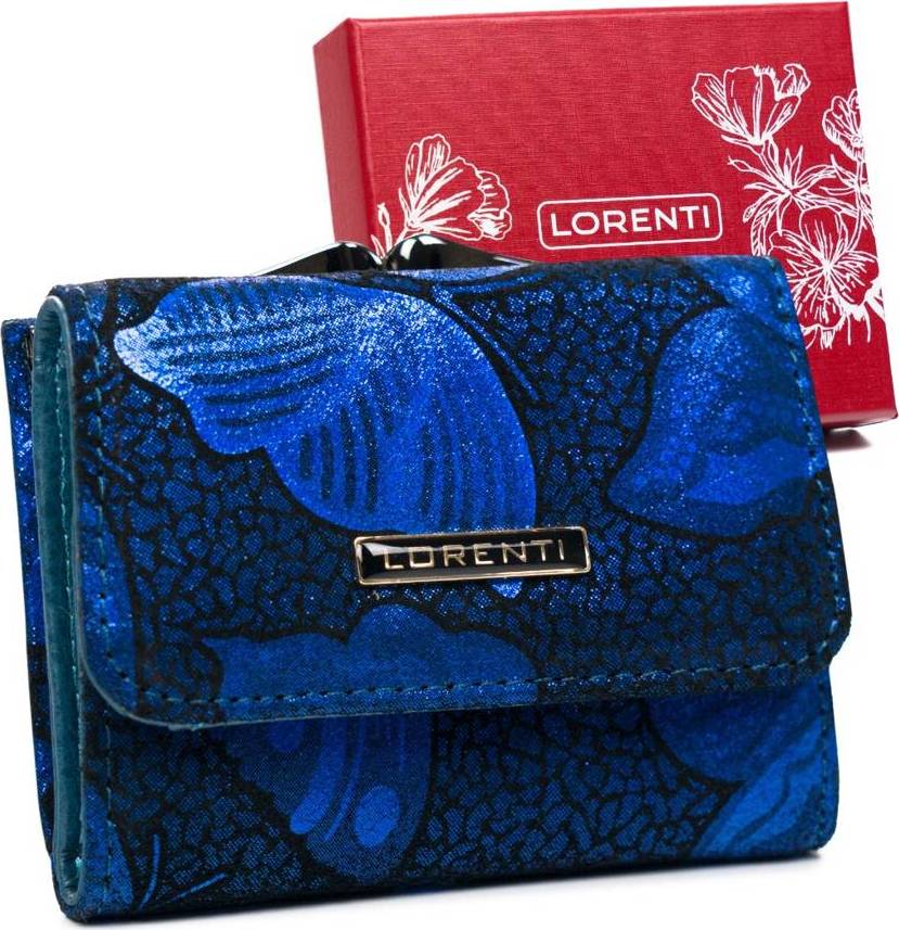 Lorenti tmavě modrá peněženka s motýli S198 55287-ONBF Velikost: ONE SIZE