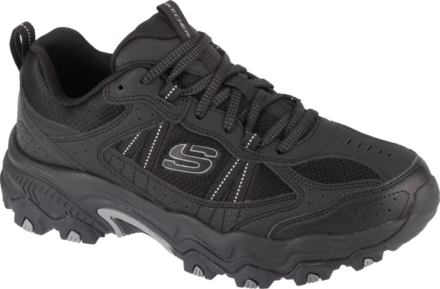 ČERNÁ PÁNSKÁ OBUV SKECHERS STAMINA AT - UPPER STITCH 237527-BBK Velikost: 42