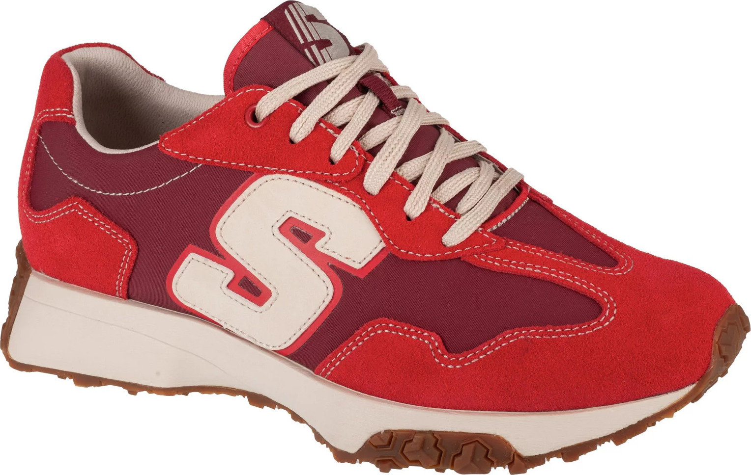 Červené stylové tenisky Skechers Upper Cut Neo Jogger - Lantis 210744-RED Velikost: 43