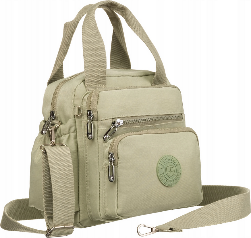 Peterson světle zelená textilní crossbody taška/batoh PTN 3306-CO Velikost: ONE SIZE