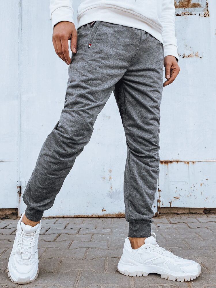 ŠEDÉ PÁNSKÉ JOGGER TEPLÁKY UX4121 Velikost: L/XL