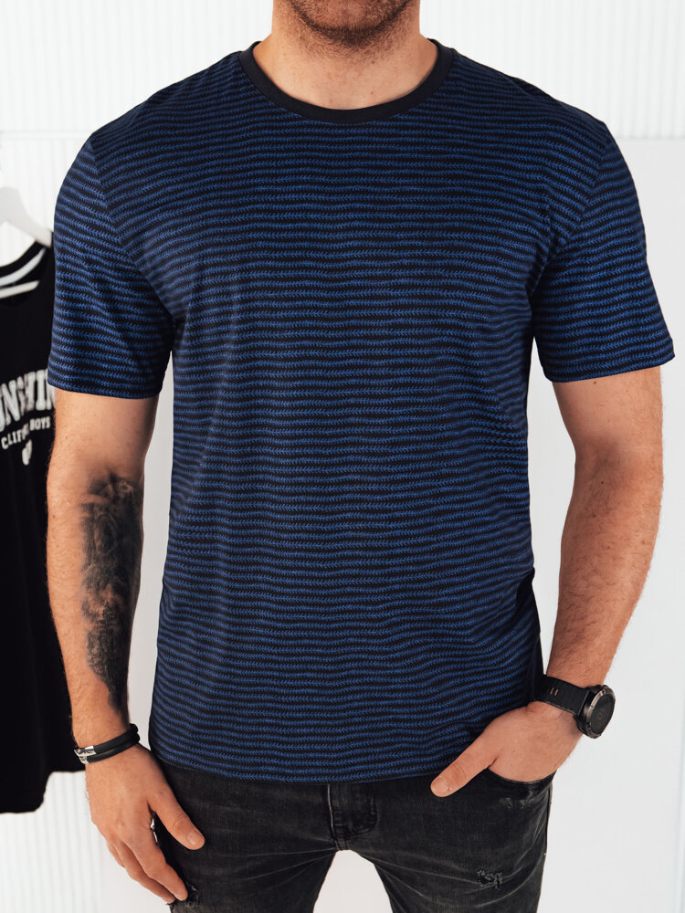Černo-modré vzorované tričko RX5397 Velikost: XL