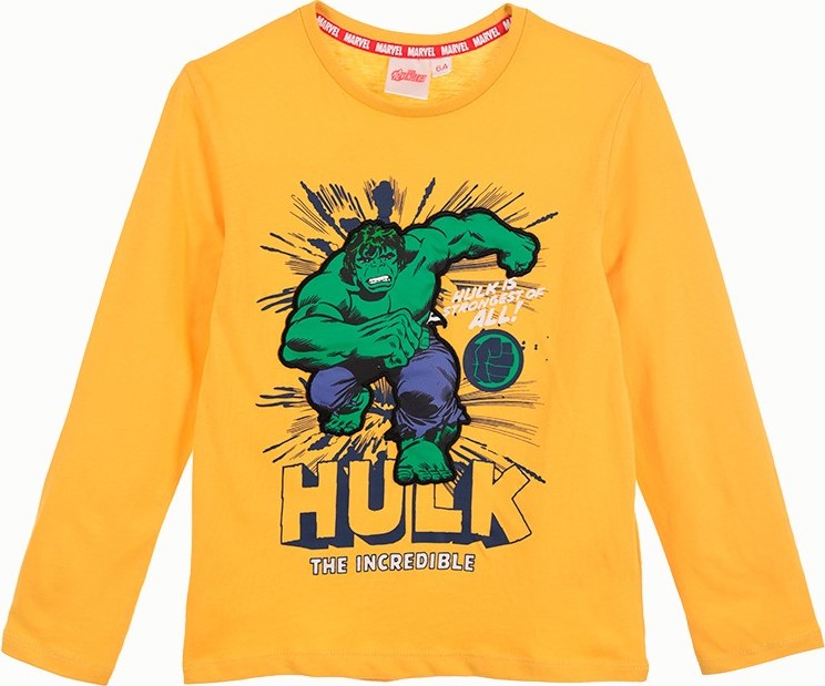 ŽLUTÉ CHLAPECKÉ TRIČKO AVENGERS - HULK Velikost: 104