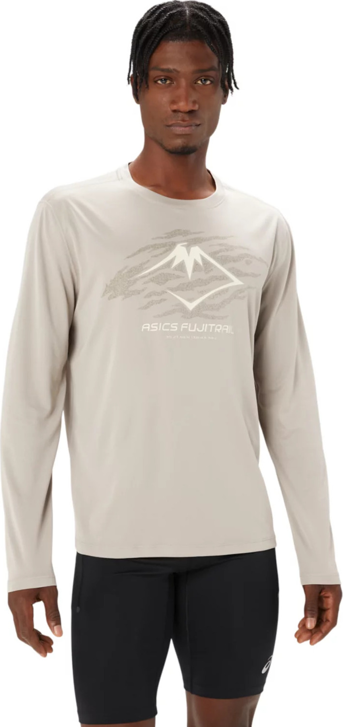 SVĚTLE ŠEDÉ SPORTOVNÍ TRIČKO ASICS FUJITRAIL LOGO LS TOP 2011C987-250 Velikost: XL