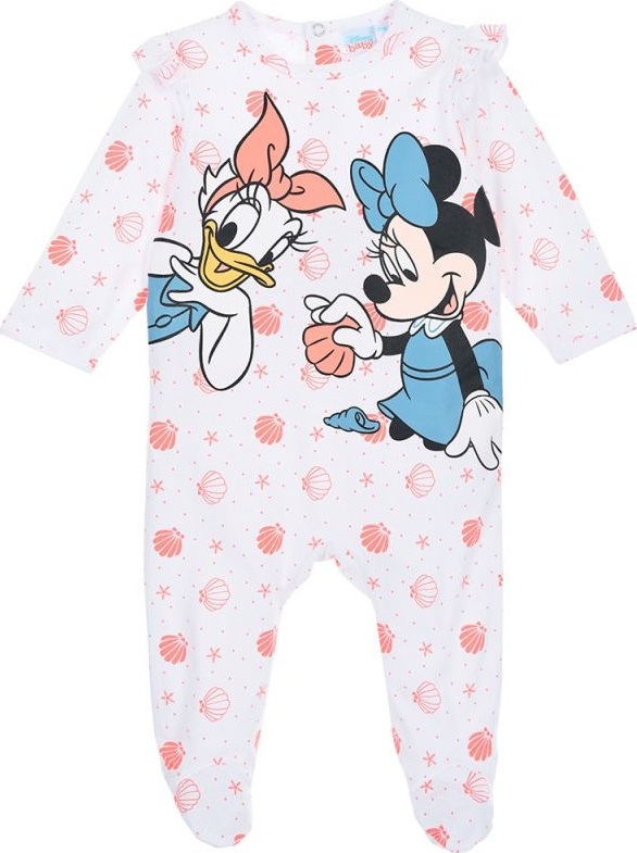 Bílý dívčí overal Minnie Mouse and Daisy (Velikost 67)