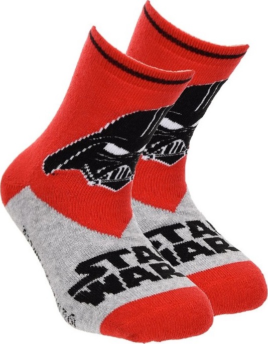 Star Wars Červeno-šedé ponožky Velikost: 23/26