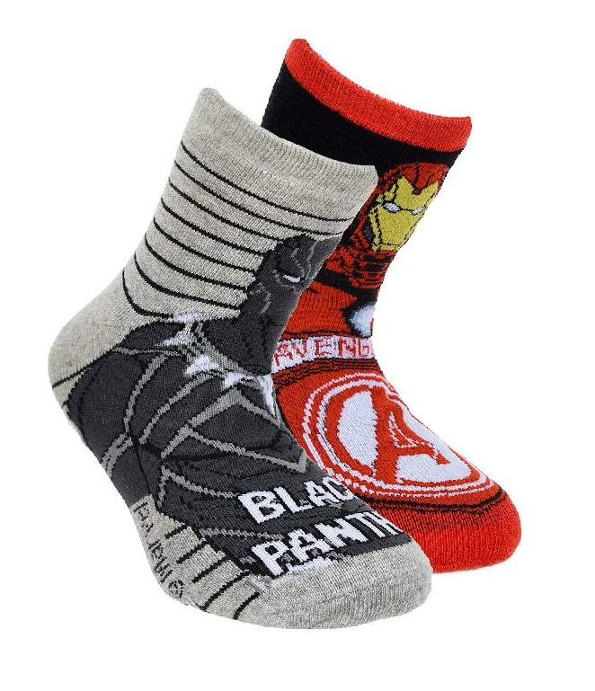 Červeno-šedý duopack ponožek Avengers Velikost: 23/26