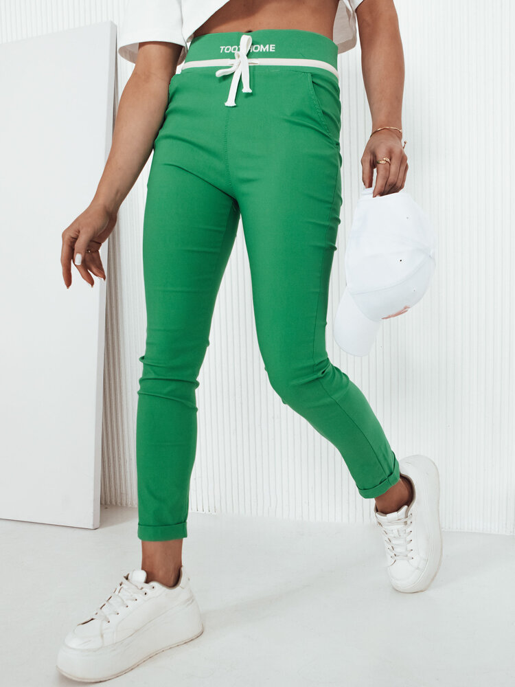 Zelené kalhoty s vysokým pasem TONTA UY2032 Velikost: XL/2XL