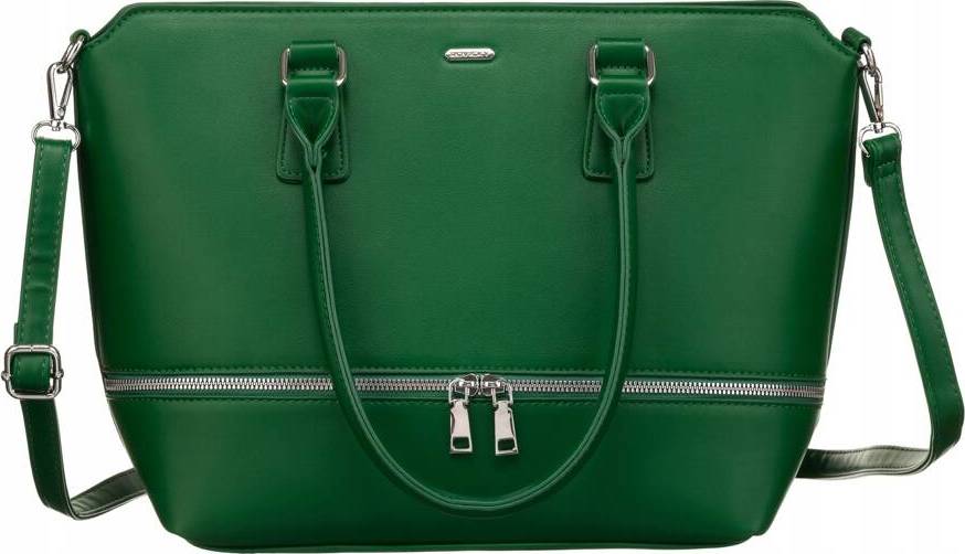Rovicky zelená prostorná shopper kabelka R-072-04 Velikost: ONE SIZE