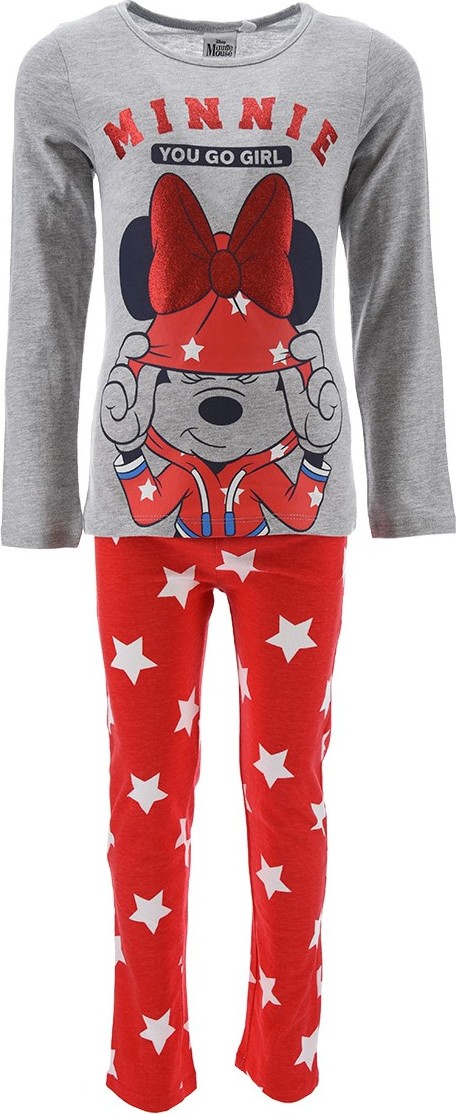 Šedo-červené dívčí pyžamo Minnie Mouse Velikost: 116