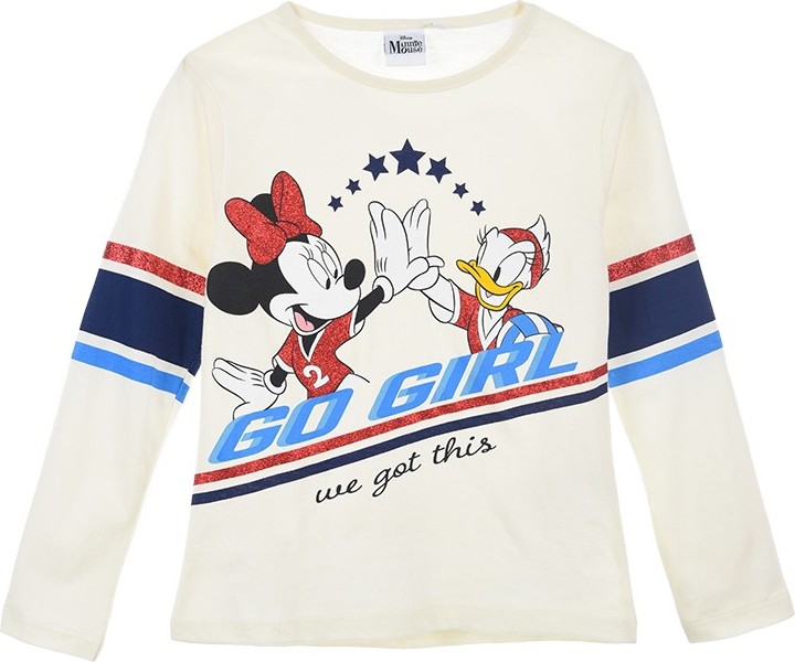 Smetanové dívčí tričko Minnie Mouse Velikost: 128