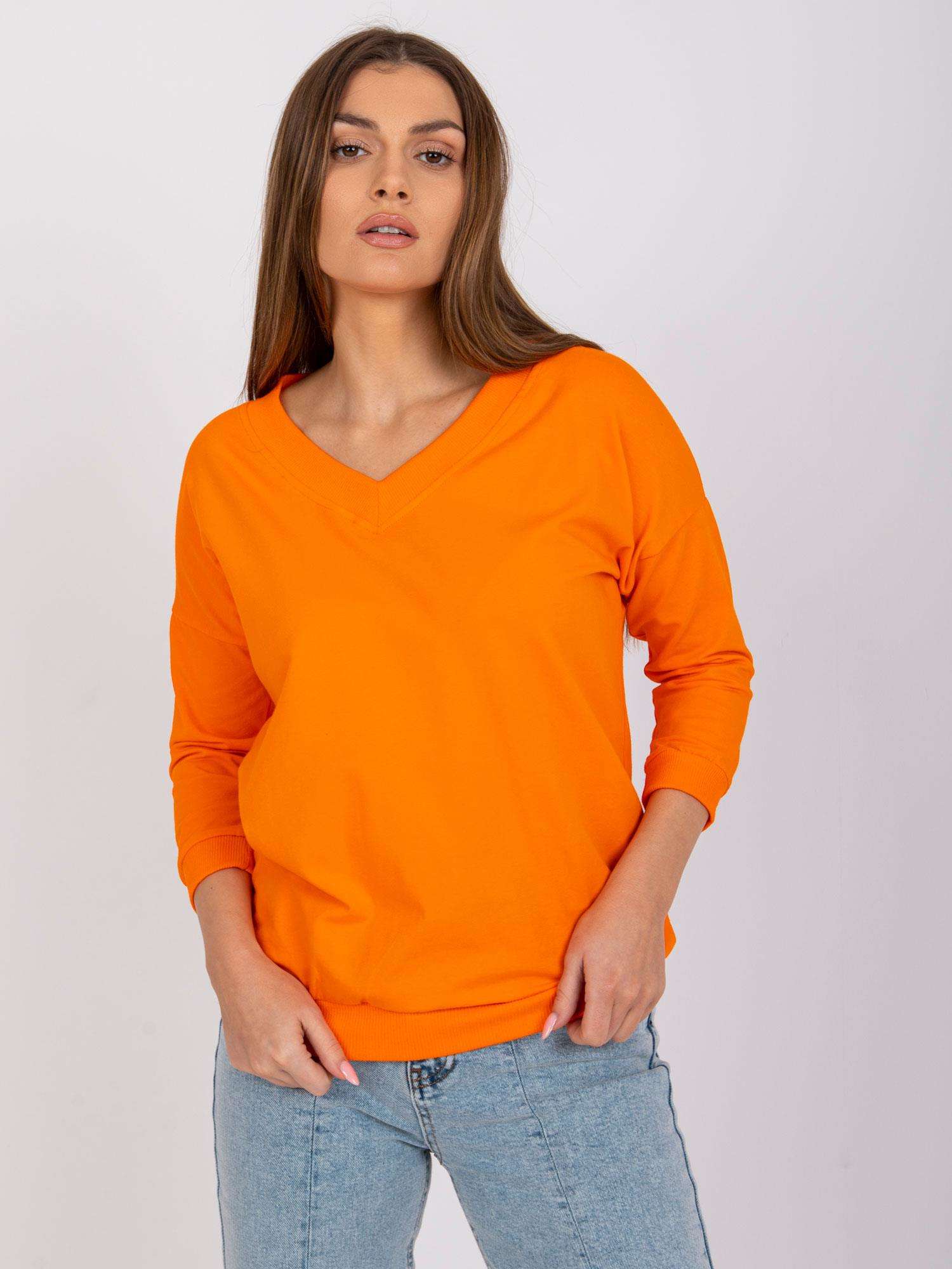 Basic oranžová halenka Olivia RV-BZ-7542.41X-orange Velikost: L/XL