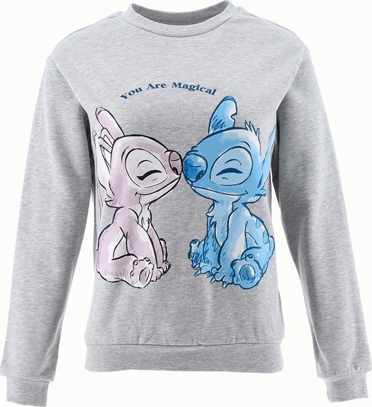 SVĚTLE ŠEDÁ DÁMSKÁ MIKINA DISNEY - STITCH Velikost: M