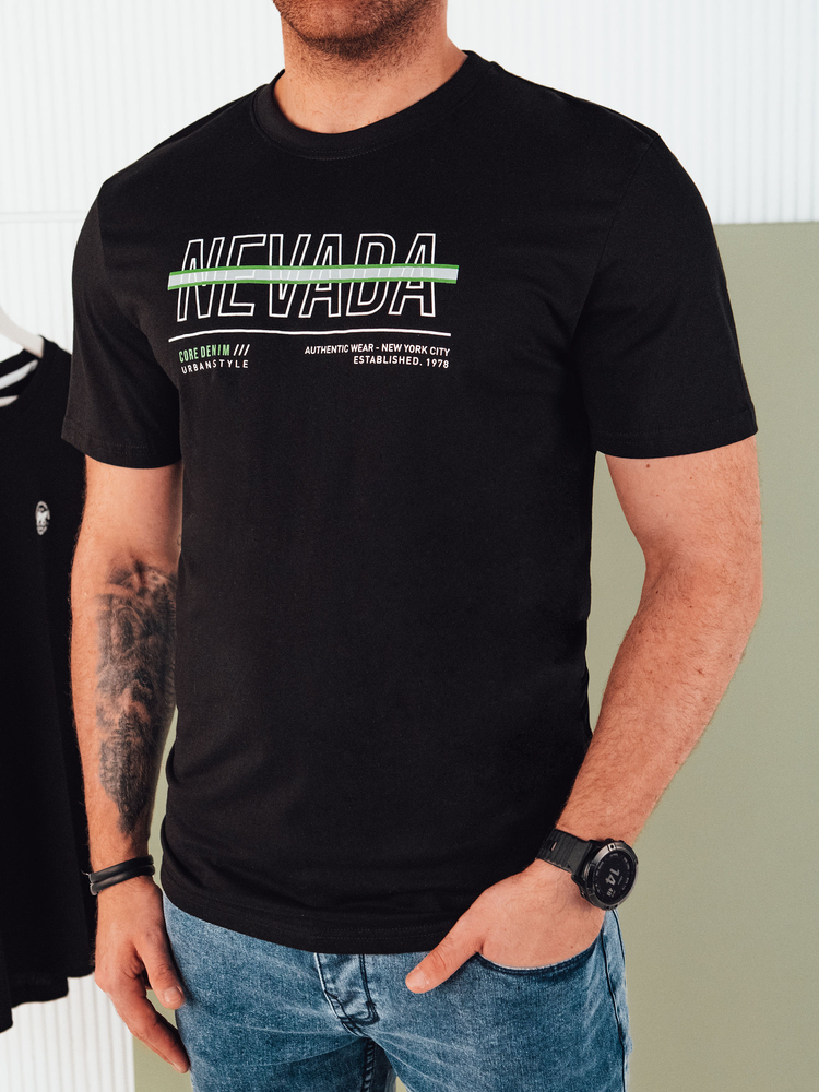 Černé tričko s nápisem Nevada RX5437 Velikost: XL