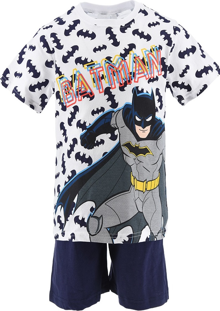 Tmavě modro-bílé chlapecké letní pyžamo DC Batman Velikost: 104