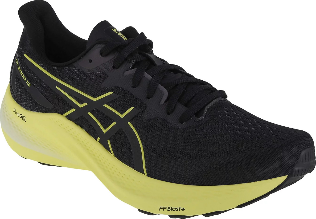 Černo-žluté pánské běžecké tenisky ASICS GT-2000 12 1011B691-003 Velikost: 42